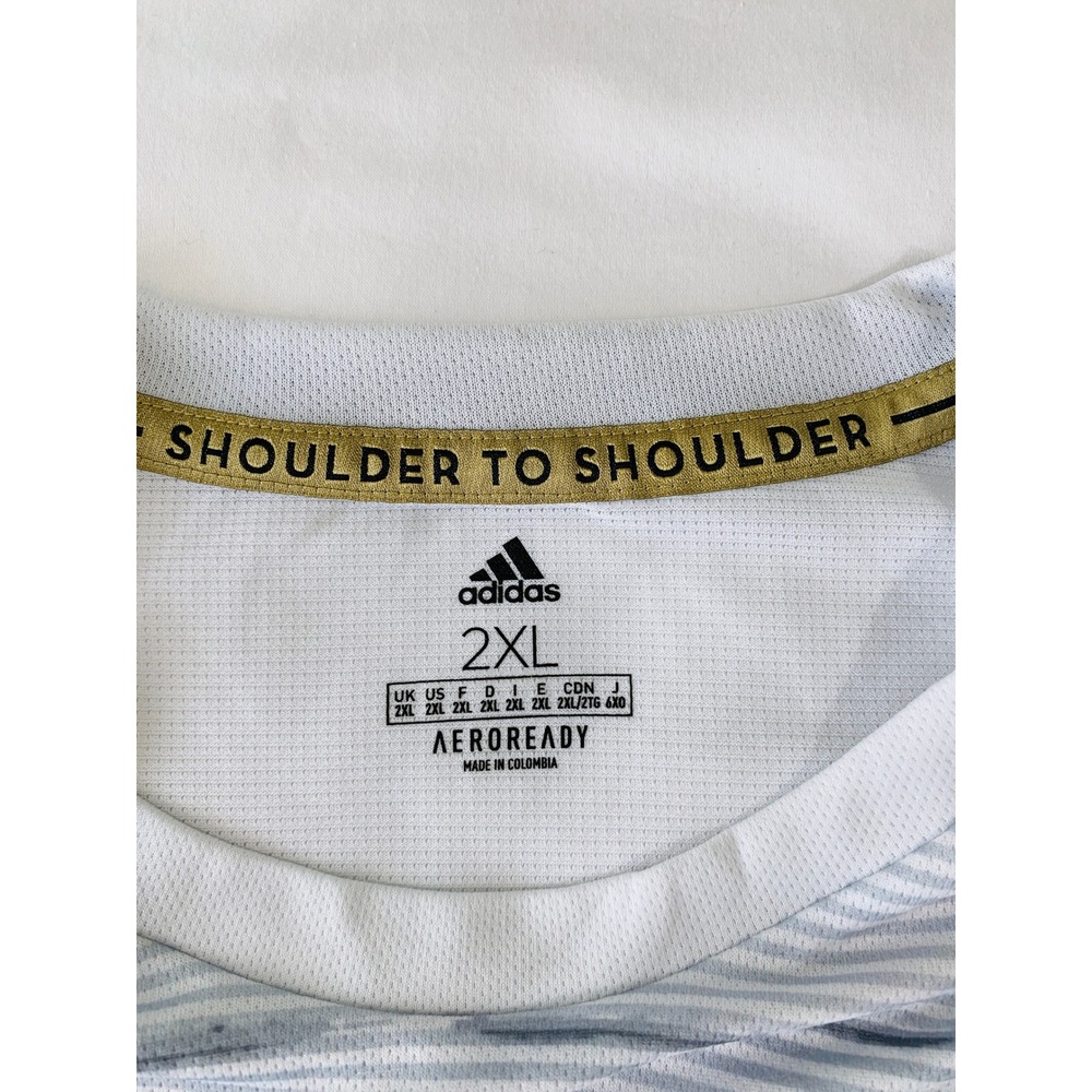 Adidas Los Angeles LAFC Away Authentic Mens Soccer Jersey White Gray 2XL - Picture 2 of 16